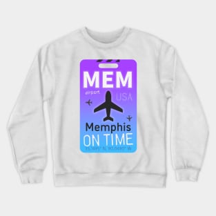 "Gateway to Graceland: MEM Airport Code Design" Crewneck Sweatshirt